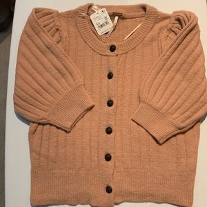 Free People NWTs, size xs, button down sweater Cafe cream in color
